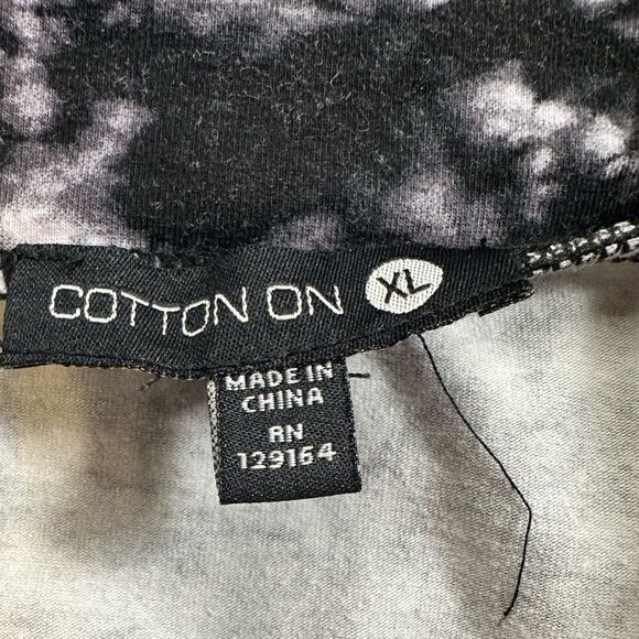 EUC Cotton On Women’s Black/White Pencil Bodycon Mini Skirt Embellished -Size XL - Picture 4 of 4